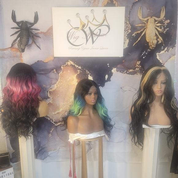 24" electric blast green and yellow lace front - Picture 8 of 8